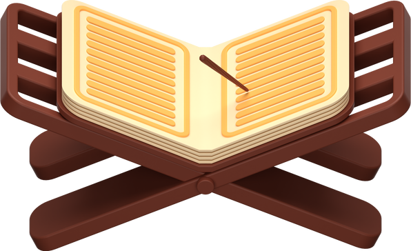 3D Render Opened Qur'an